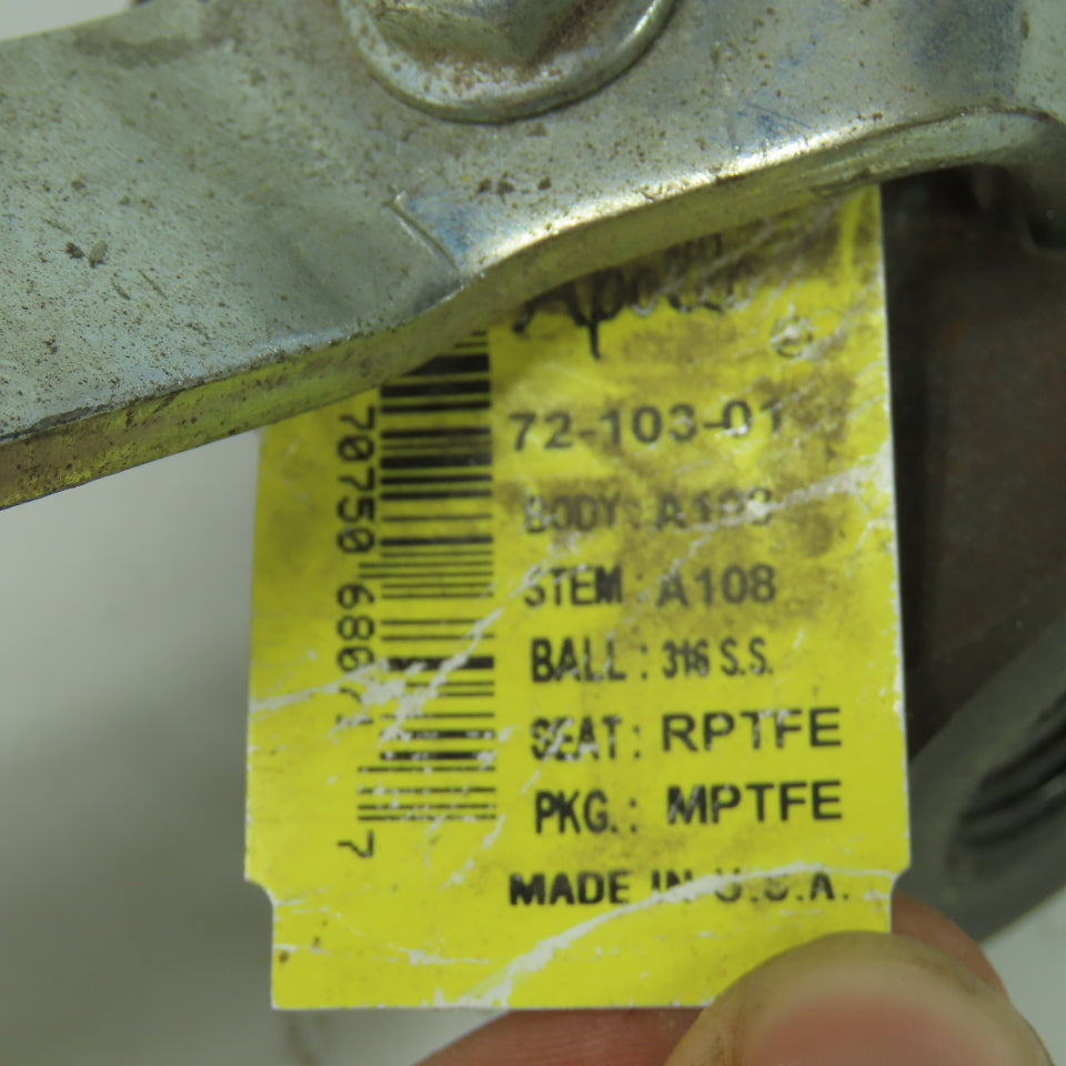 Apollo 72-103-01 1-1/2" Carbon Steel Ball Valve 316 SS Ball