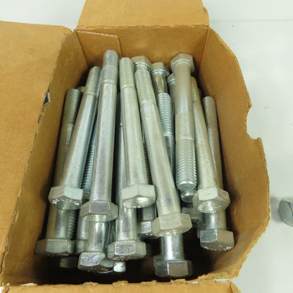 Rockford 1/2"-13x4-1/2" UNC Zinc Chromate Grade 5 Hex Head Cap Screws Lot Of 25