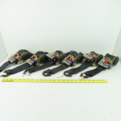 Highland 10' x 2" Retractable Ratchet Tie Down Strap 1100LB (No Hooks) Lot Of 6