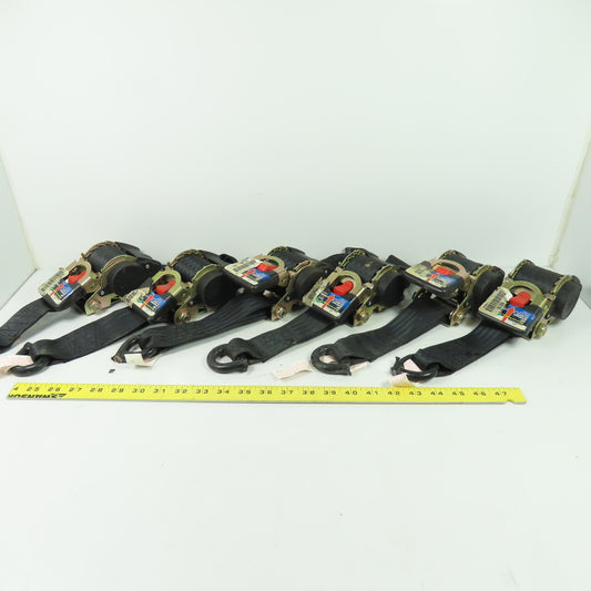 Highland 10' x 2" Retractable Ratchet Tie Down Strap 1100LB (No Hooks) Lot Of 6