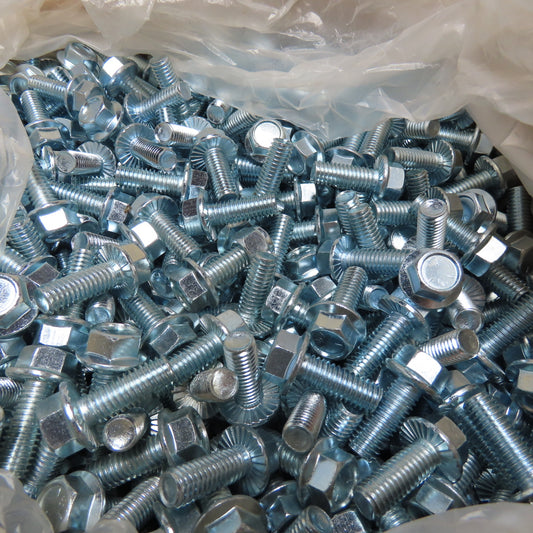 3/8"-16x1" Grade 5 Zinc Hex Head Flange Bolt Cap Screw Lot Of 900+