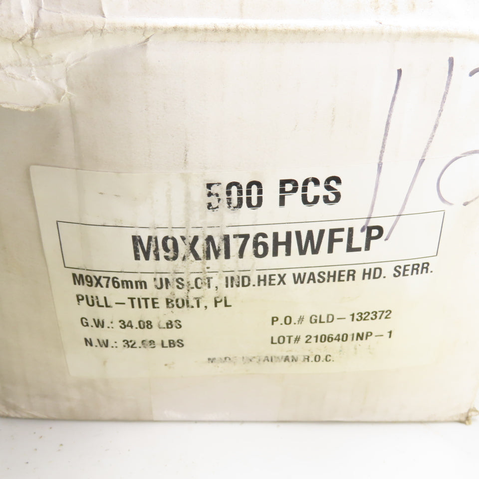 M9x76mm Hex Head Washer Pull Tite Bolt Screw Lot Of 450+