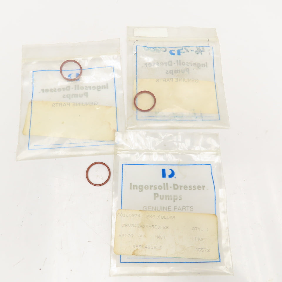 Ingersoll Rand 2RV342AX1-REDFBR 60160934 Red Fiber Sealing Collar Lot Of 3