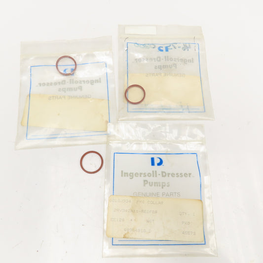 Ingersoll Rand 2RV342AX1-REDFBR 60160934 Red Fiber Sealing Collar Lot Of 3