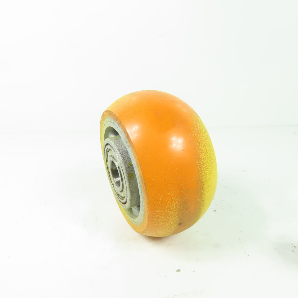 100mm OD x 49mm W Polyurethane Over Aluminum Solid Wheel Caster 17mm Bore