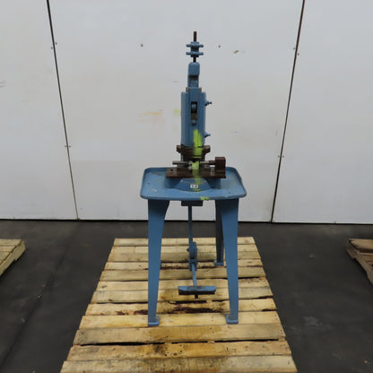Famco No. 10 Kick Foot Press W/ Die Shoe 3" Throat 2" Stroke 1/2 Ton