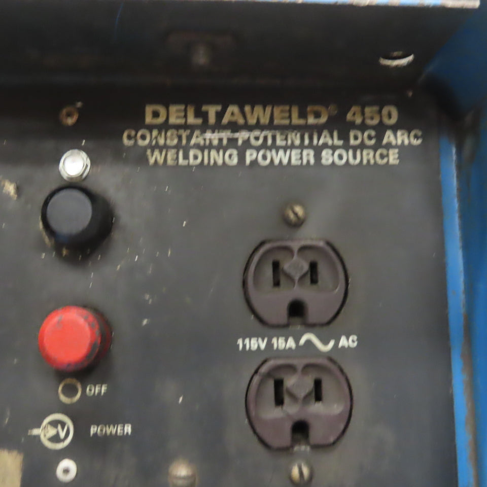 Miller Deltaweld 450A Contant Voltage DC Arc Welder Power Source 230/460V W/Cart