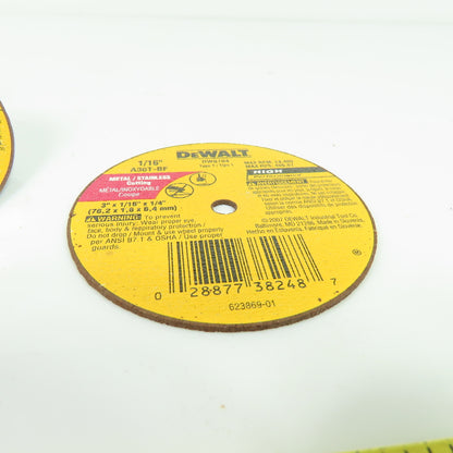 Dewalt DW8704 3" x 1/16" x 1/4" Metal/Stainless Cutting Cut-Off Wheel Lot Of 47