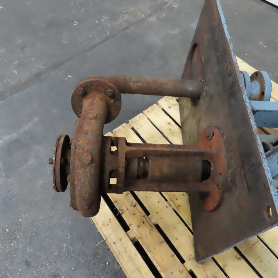 Carver 2-1/2 10HP Submersible Cantilever Vertical Pump 3PH 250GPM 60' Head Rusty