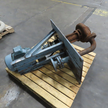 Carver 2-1/2 10HP Submersible Cantilever Vertical Pump 3PH 250GPM 60' Head Rusty