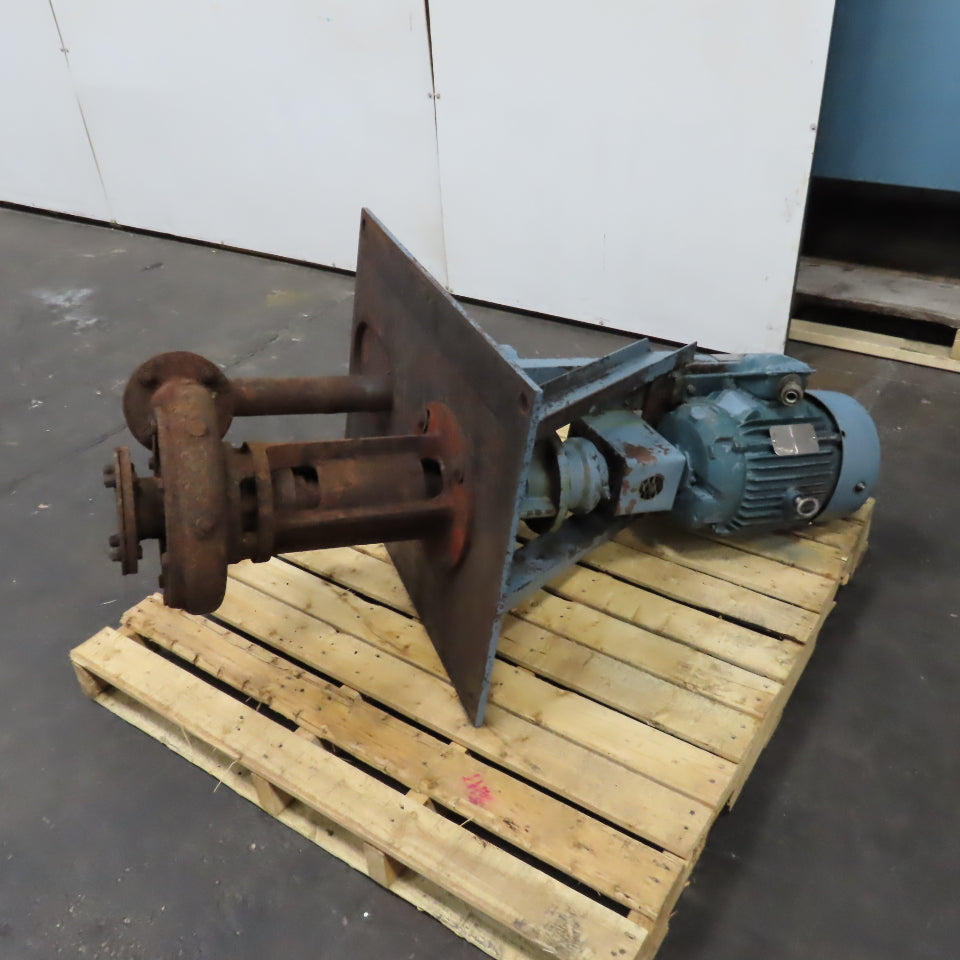 Carver 2-1/2 10HP Submersible Cantilever Vertical Pump 3PH 250GPM 60' Head Rusty