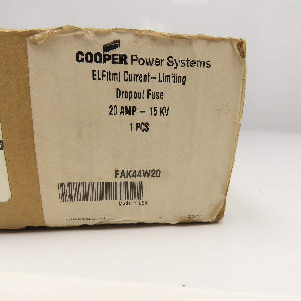 Cooper Power Systems FAK44W20 20A 15Kv Current Limiting Drop Out Fuse