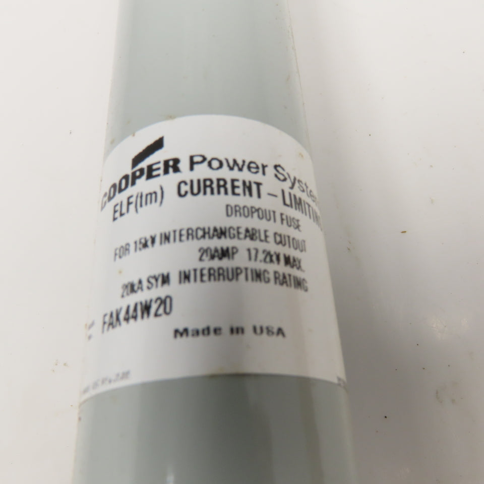 Cooper Power Systems FAK44W20 20A 15Kv Current Limiting Drop Out Fuse