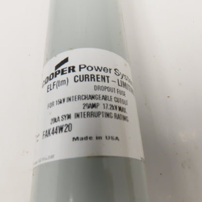 Cooper Power Systems FAK44W20 20A 15Kv Current Limiting Drop Out Fuse