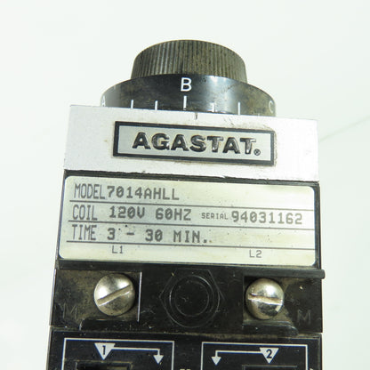 Agastat 7014AHLL Time Delay Relay 120V 60Hz 3-30Min