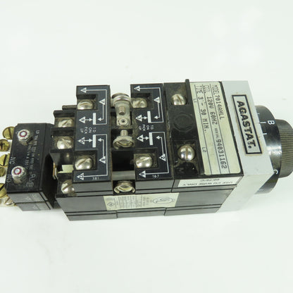 Agastat 7014AHLL Time Delay Relay 120V 60Hz 3-30Min