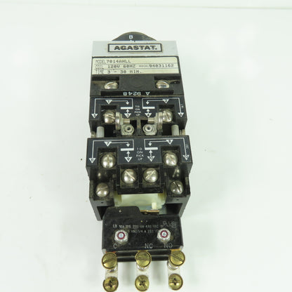 Agastat 7014AHLL Time Delay Relay 120V 60Hz 3-30Min