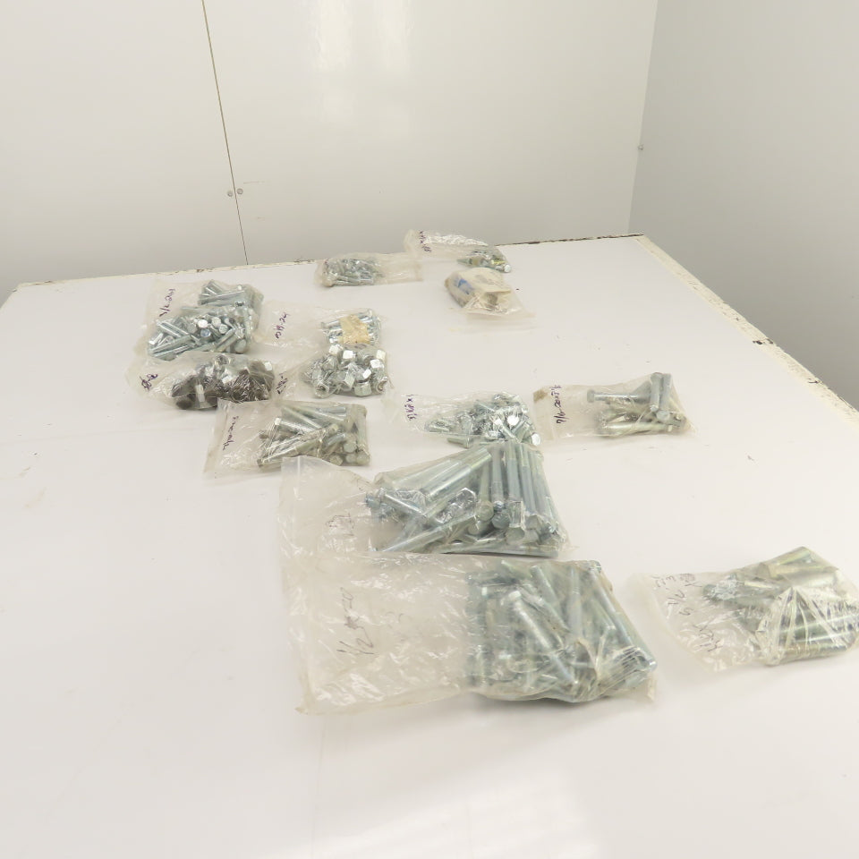 Large Lot Of Misc. Sizes & Lengths Grade 5 Bolts W/ Some 5/8" Washers 46 Lbs.
