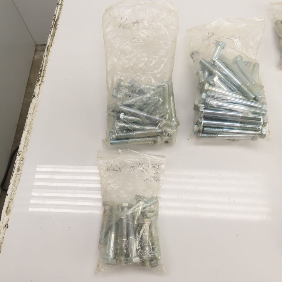 Large Lot Of Misc. Sizes & Lengths Grade 5 Bolts W/ Some 5/8" Washers 46 Lbs.