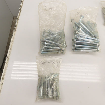 Large Lot Of Misc. Sizes & Lengths Grade 5 Bolts W/ Some 5/8" Washers 46 Lbs.