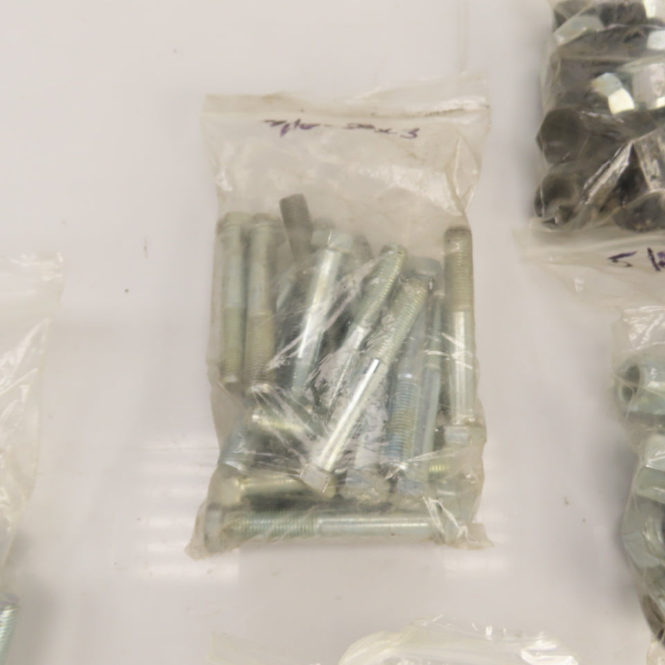 Large Lot Of Misc. Sizes & Lengths Grade 5 Bolts W/ Some 5/8" Washers 46 Lbs.
