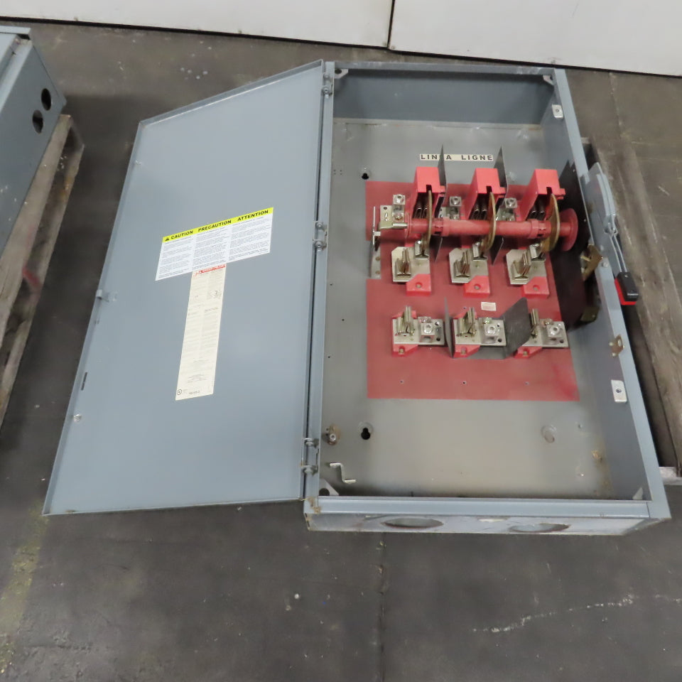 Square D H325N 400A 3-Pole Single Throw Fusible Safety Disconnect Swit ...