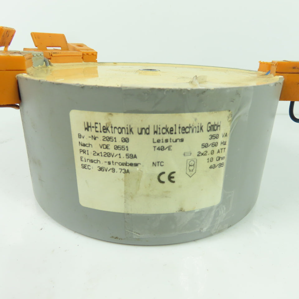 WH-Elektronik & Wickeltechnik VDE 0551 350VA Transformer 2x120 1.59A Pri 36V Sec