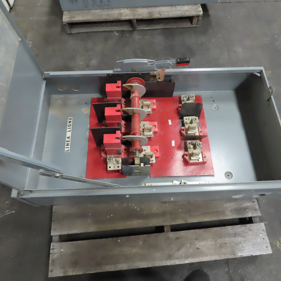 Square D H365R 400A 600VAC 3-Pole Fusible Safety Disconnect Switch 3R Enc.