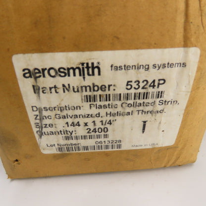 Aerosmith 5324P .144 x1-1/4" Zinc Galvanized Helical Thread Strip Pin Lot/2400