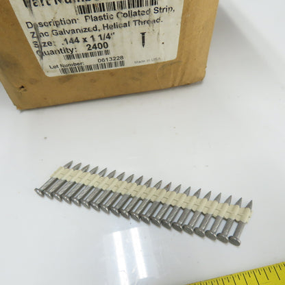 Aerosmith 5324P .144 x1-1/4" Zinc Galvanized Helical Thread Strip Pin Lot/2400