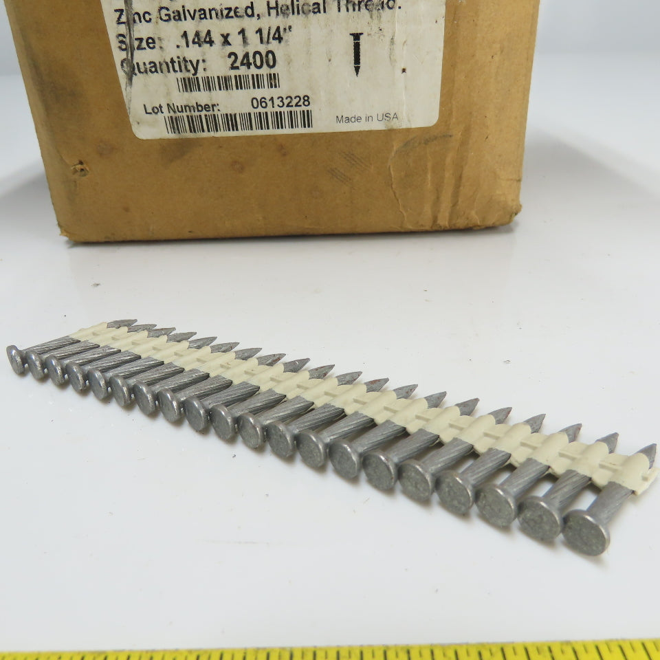 Aerosmith 5324P .144 x1-1/4" Zinc Galvanized Helical Thread Strip Pin Lot/2400