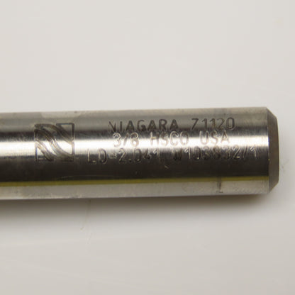 Niagara 71120 3/8" HSCO Cobalt 4 Flute Roughing End Mill Cutter 2-1/2"OAL