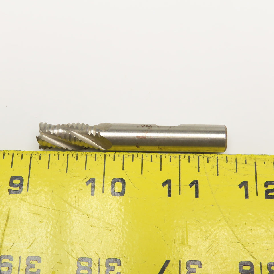 3/8" HSS-AL 4 Flute Roughing End Mill Cutter 2-1/2"OAL