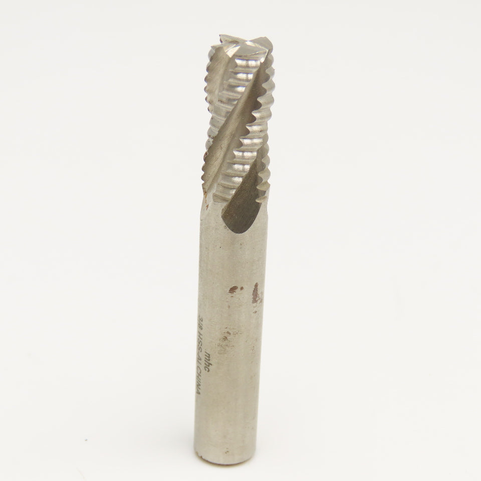 3/8" HSS-AL 4 Flute Roughing End Mill Cutter 2-1/2"OAL