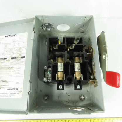 Siemens GF221N 30A Fusible General Duty Safety Disconnect Switch 240V