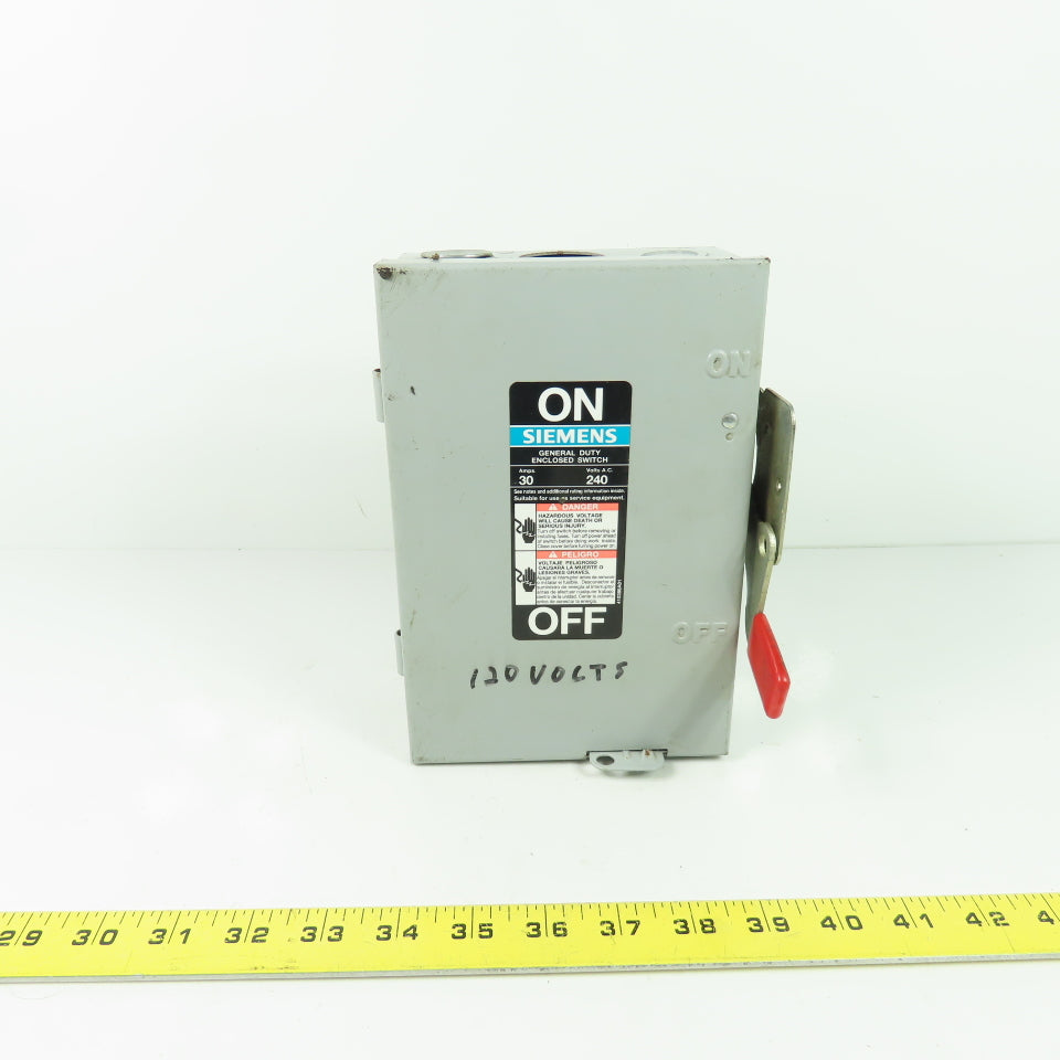 Siemens GF221N 30A Fusible General Duty Safety Disconnect Switch 240V