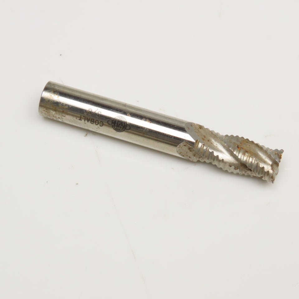 3/8" Cobalt 4 Flute Roughing End Mill Cutter 2-1/2"OAL Lot Of 6