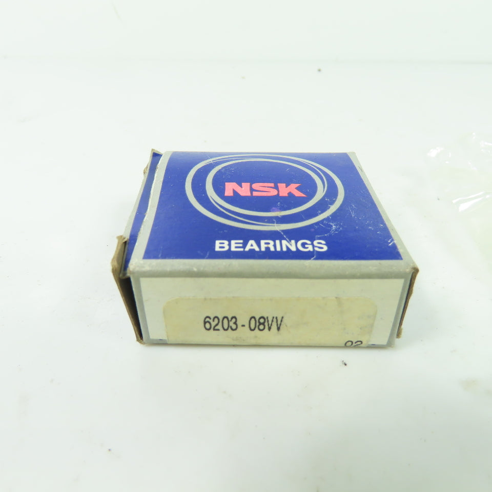NSK 6203-08VV Sealed Ball Bearing 40mm OD 1/2" Bore NEW