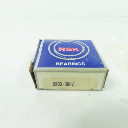NSK 6203-08VV Sealed Ball Bearing 40mm OD 1/2" Bore NEW