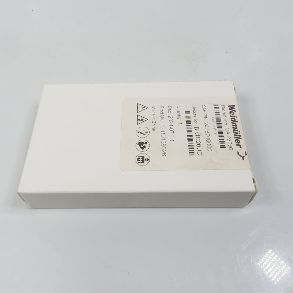 Weidmuller 2478700000 MCB 489 1P D 20A ACDC 20A Single Pole Circuit Breaker NEW