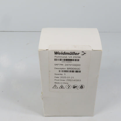 Weidmuller 2479100000 MCB 489 3P D 5A ACDC 5A 3-Pole Circuit Breaker NEW Sealed