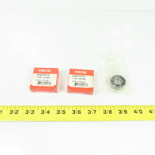 NSK 3016DCTNTG18 Deep Groove Ball Bearing 1-1/8" OD 1/2" Bore NEW Lot Of 2