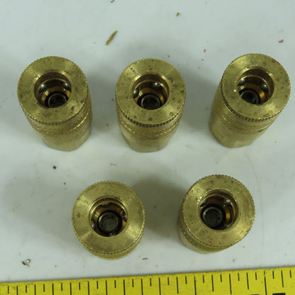 Parker B23 1/4" Brass Quick Connect Female Hose Fitting Coupling Lot/5
