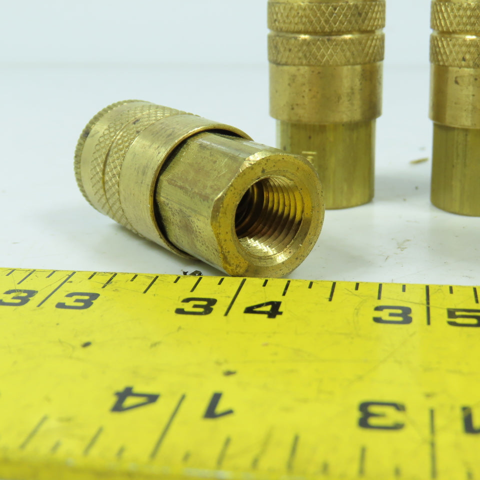 Parker B23 1/4" Brass Quick Connect Female Hose Fitting Coupling Lot/5