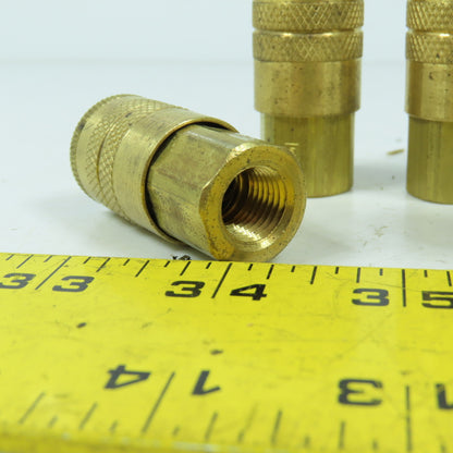 Parker B23 1/4" Brass Quick Connect Female Hose Fitting Coupling Lot/5