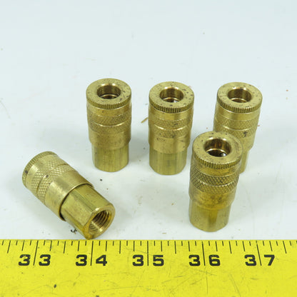 Parker B23 1/4" Brass Quick Connect Female Hose Fitting Coupling Lot/5