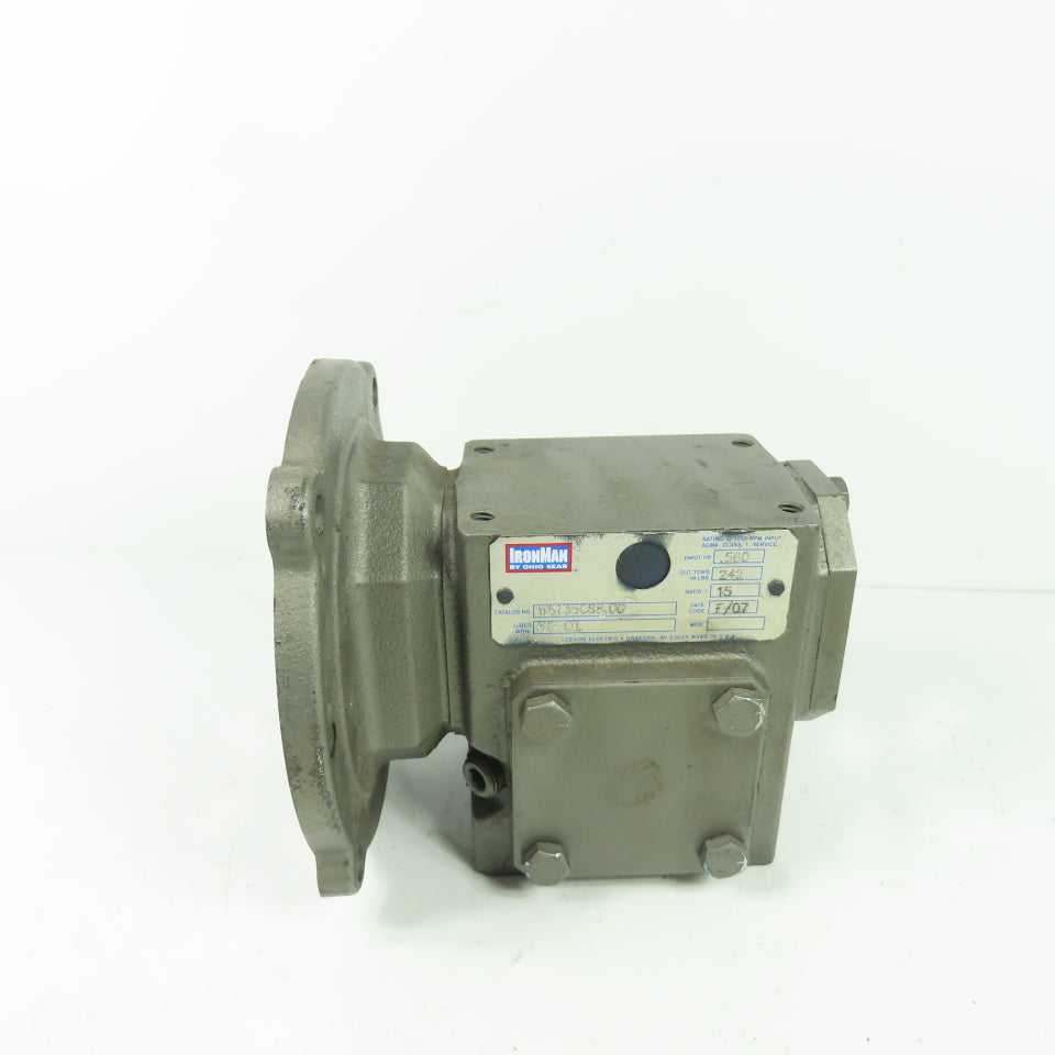 IronMan W8135088.00 15:1 Ratio Gear Reducer 116.6RPM Out 242IN-LB Torque