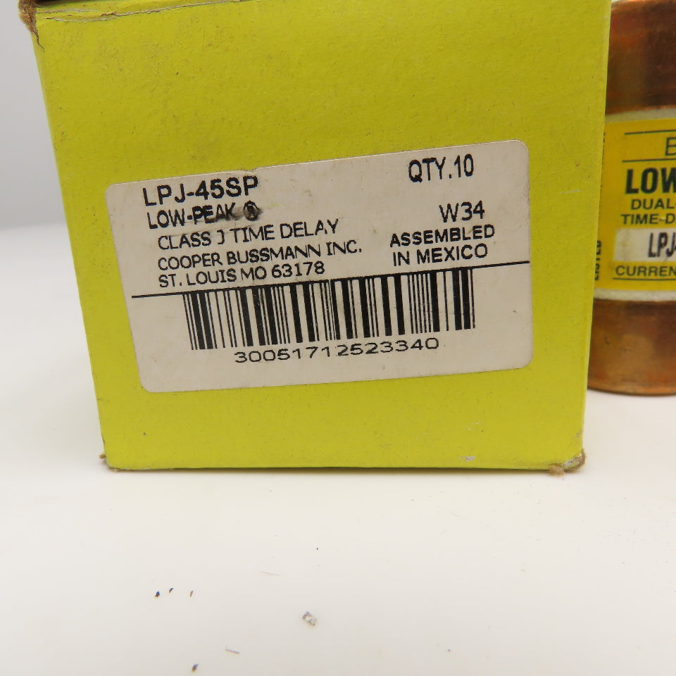 Buss LPJ-425SP 45A Dual Element Time Delay Fuse Class J Lot Of 6