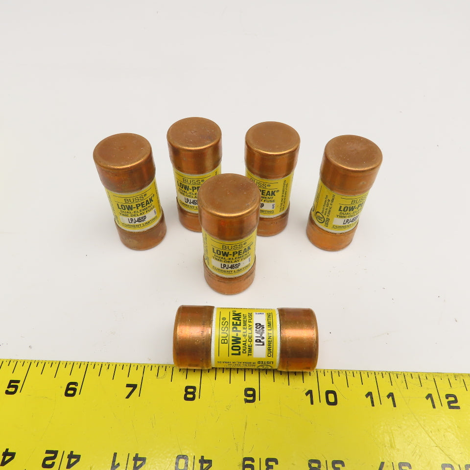 Buss LPJ-425SP 45A Dual Element Time Delay Fuse Class J Lot Of 6