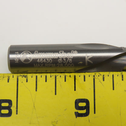 Amana Tool 46430 3/8" x 1" 3 Flute Spiral Solid Carbide Plunge Router Bit